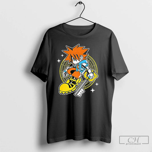 Classic Sora Kingdom Hearts Video Game Character Kill Heart T Shirts