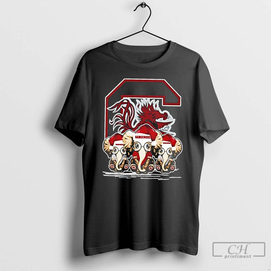 Classic South Carolina Gamecocks X Elephants Santa Hat Merry Christmas T-Shirts, Hoodie, Sweatshirt | AU18TeeNovaLab.com