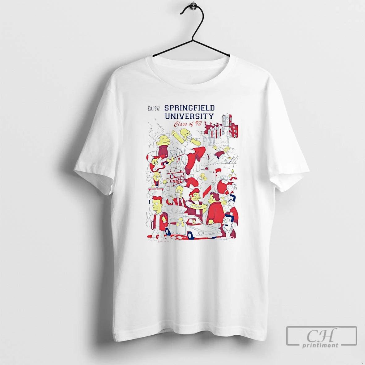 Classic Springfield University Class Of 93 Comic T-Shirts, Hoodie, Sweatshirt | AU18TeeNovaLab.com