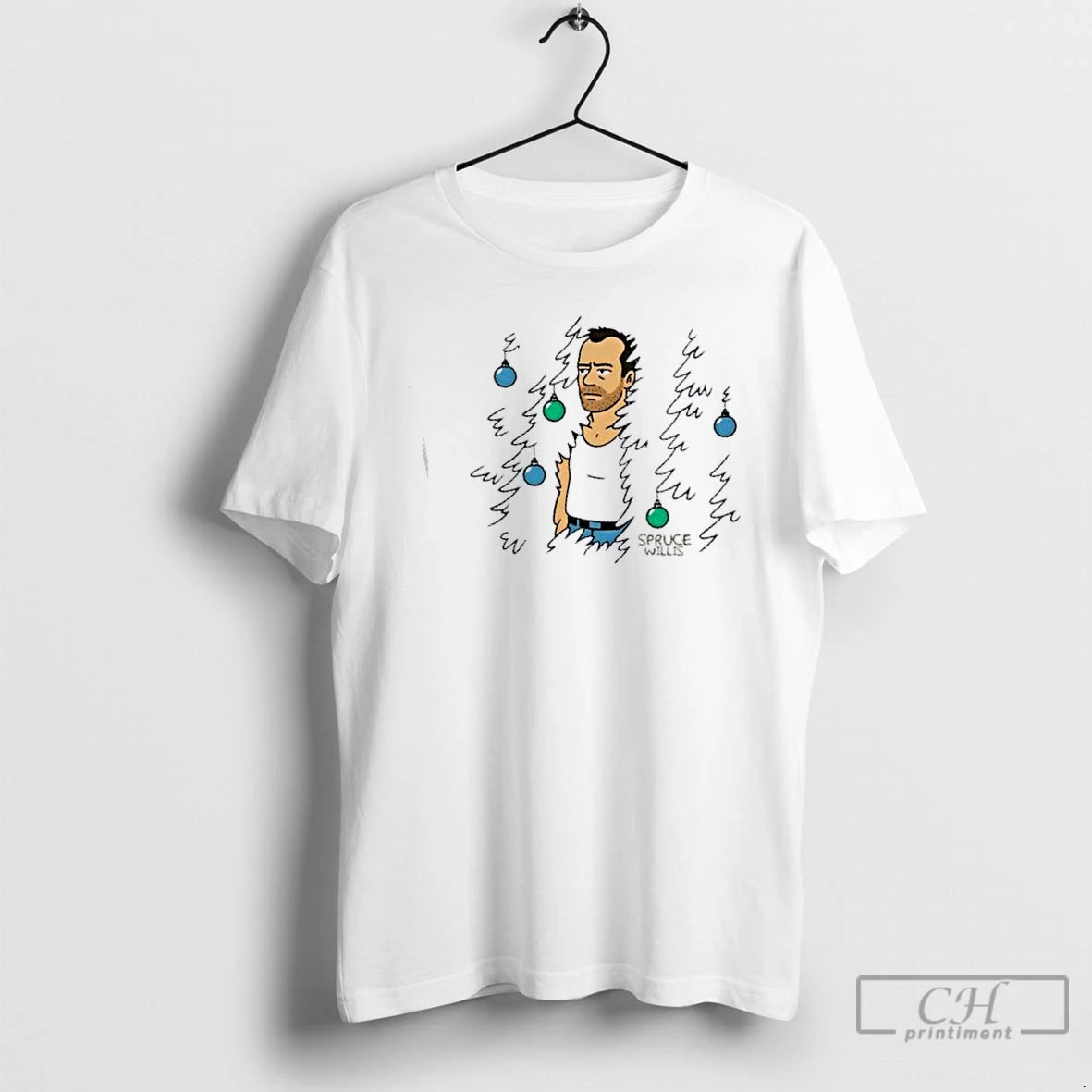Classic Spruce Willis Christmas Jumper T-Shirts, Hoodie, Sweatshirt | AU18TeeNovaLab.com