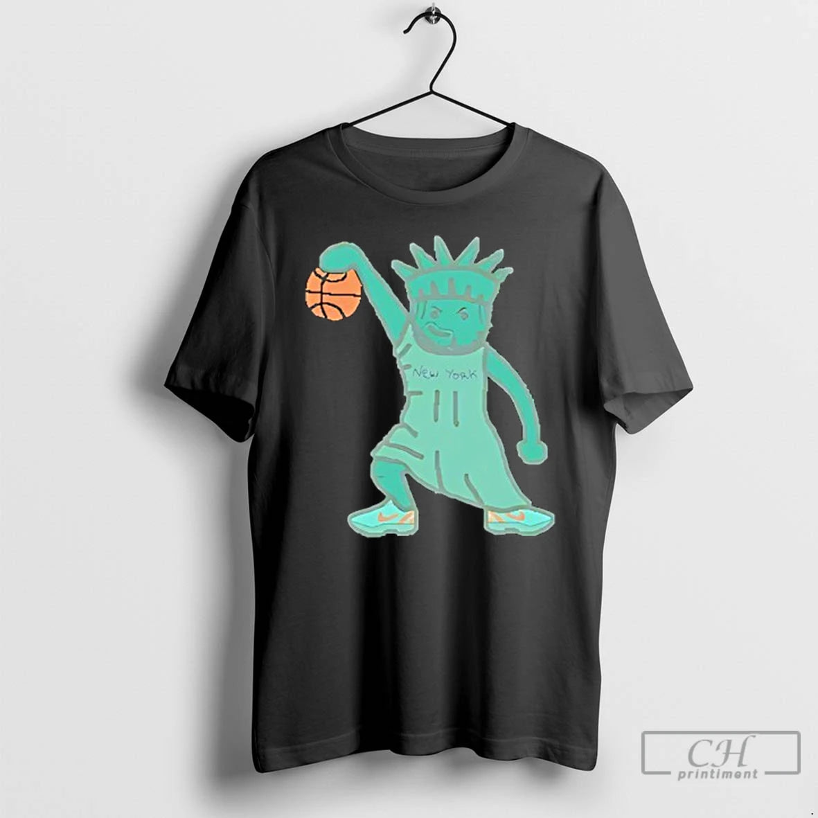 Classic Statue Of Liberty Of Jalen Brunson Caricature T-Shirts, Hoodie, Sweatshirt | AU18TeeNovaLab.com
