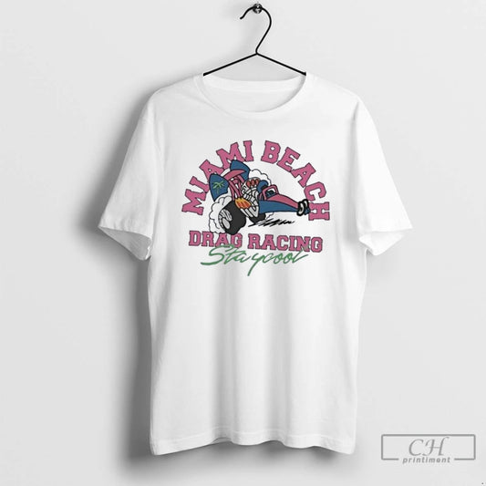 Classic Staycool Miami Beach Racing T Shirts