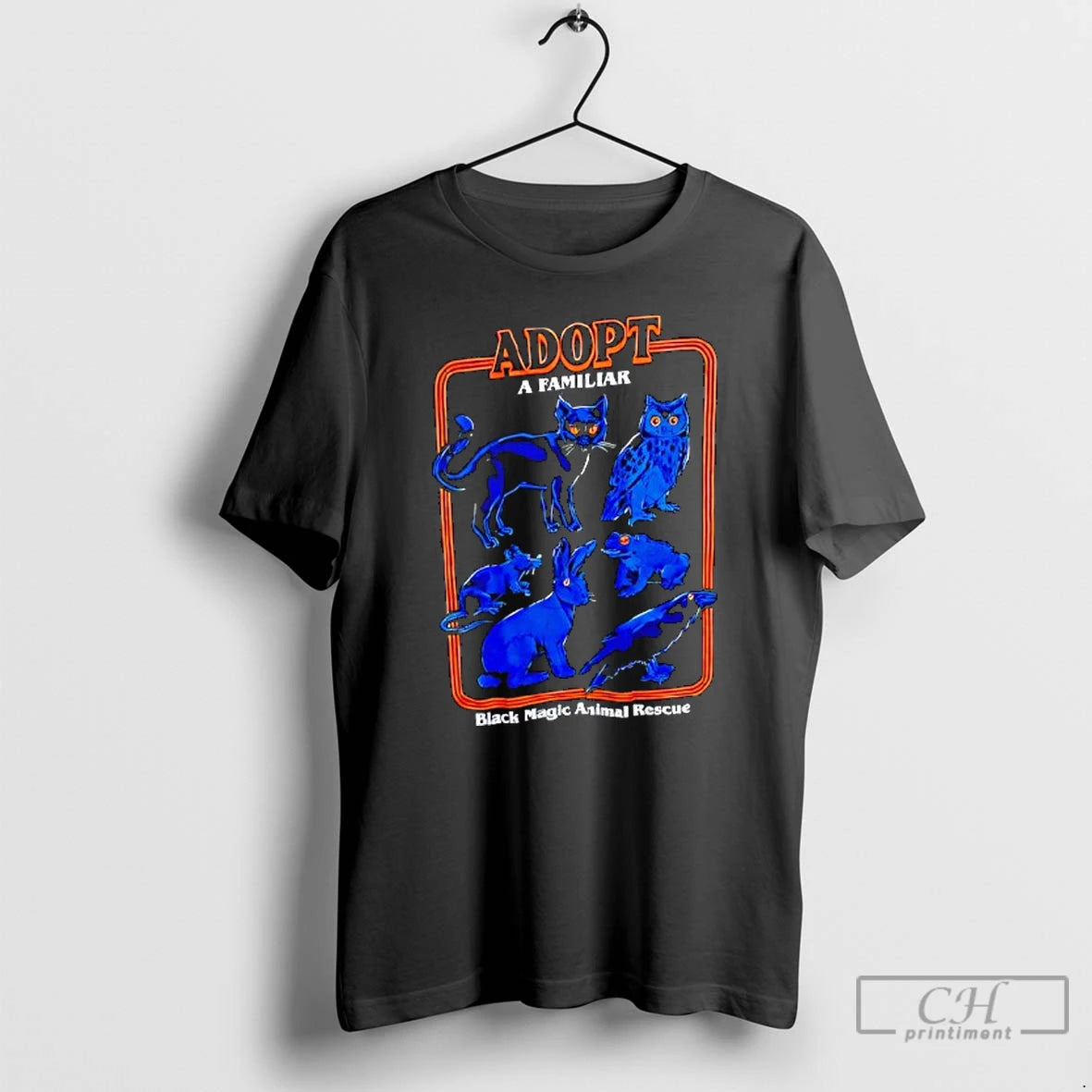 Classic Steven Rhodes Adopt A Familiar Black Magic Animal Rescue Graphic T-Shirts, Hoodie, Sweatshirt | AU18TeeNovaLab.com