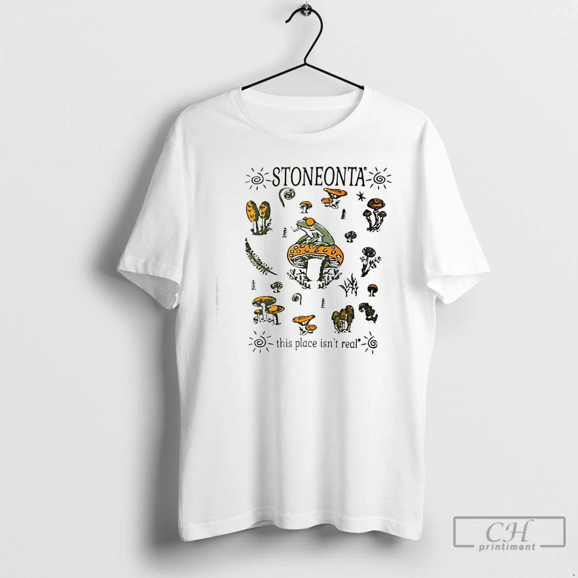 Classic Stoneonta This Place Isnt Real Frog Graphic T-Shirts, Hoodie, Sweatshirt | AU18TeeNovaLab.com