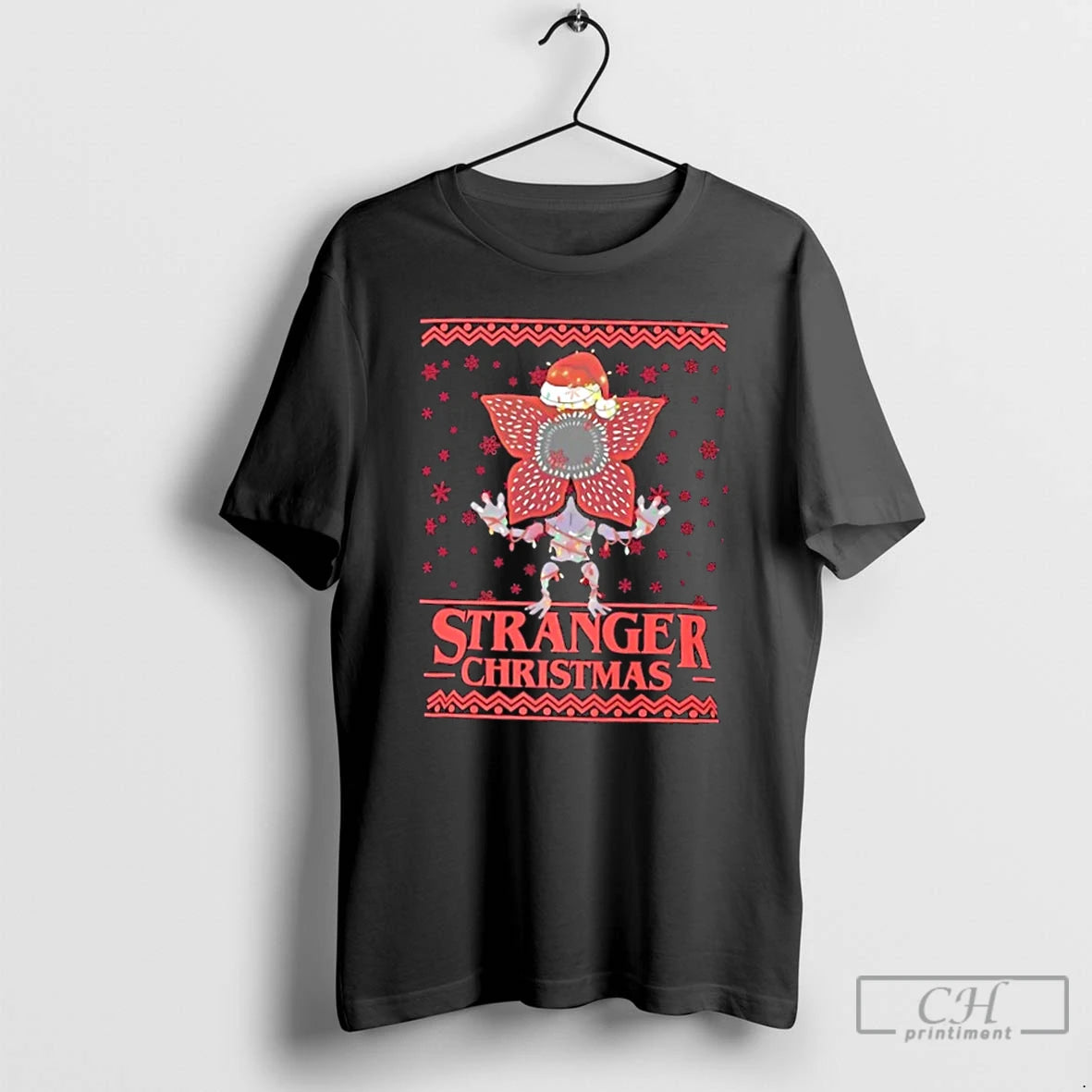 Classic Stranger Christmas Demogorgon Holiday Parody T-Shirts, Hoodie, Sweatshirt | AU18TeeNovaLab.com