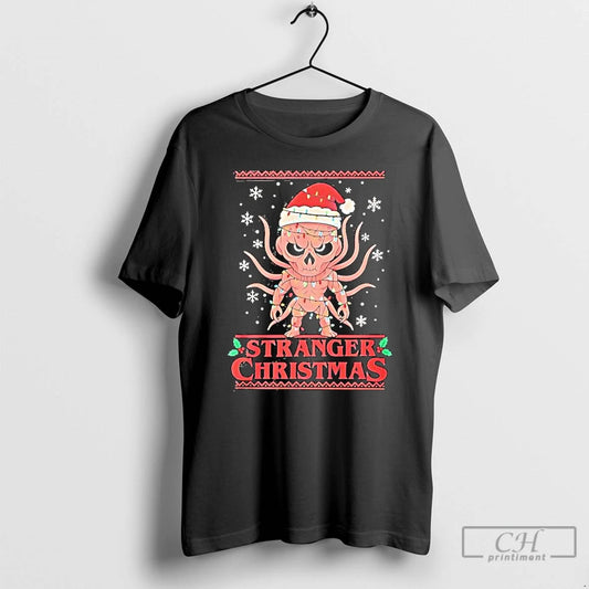 Classic Stranger Christmas Demogorgon Ugly Christmas Lights T-Shirts, Hoodie, Sweatshirt | AU18TeeNovaLab.com