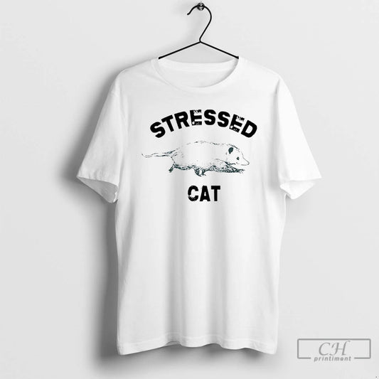 Classic Stressed Cat Opossum Meme T-Shirts, Hoodie, Sweatshirt | AU18TeeNovaLab.com
