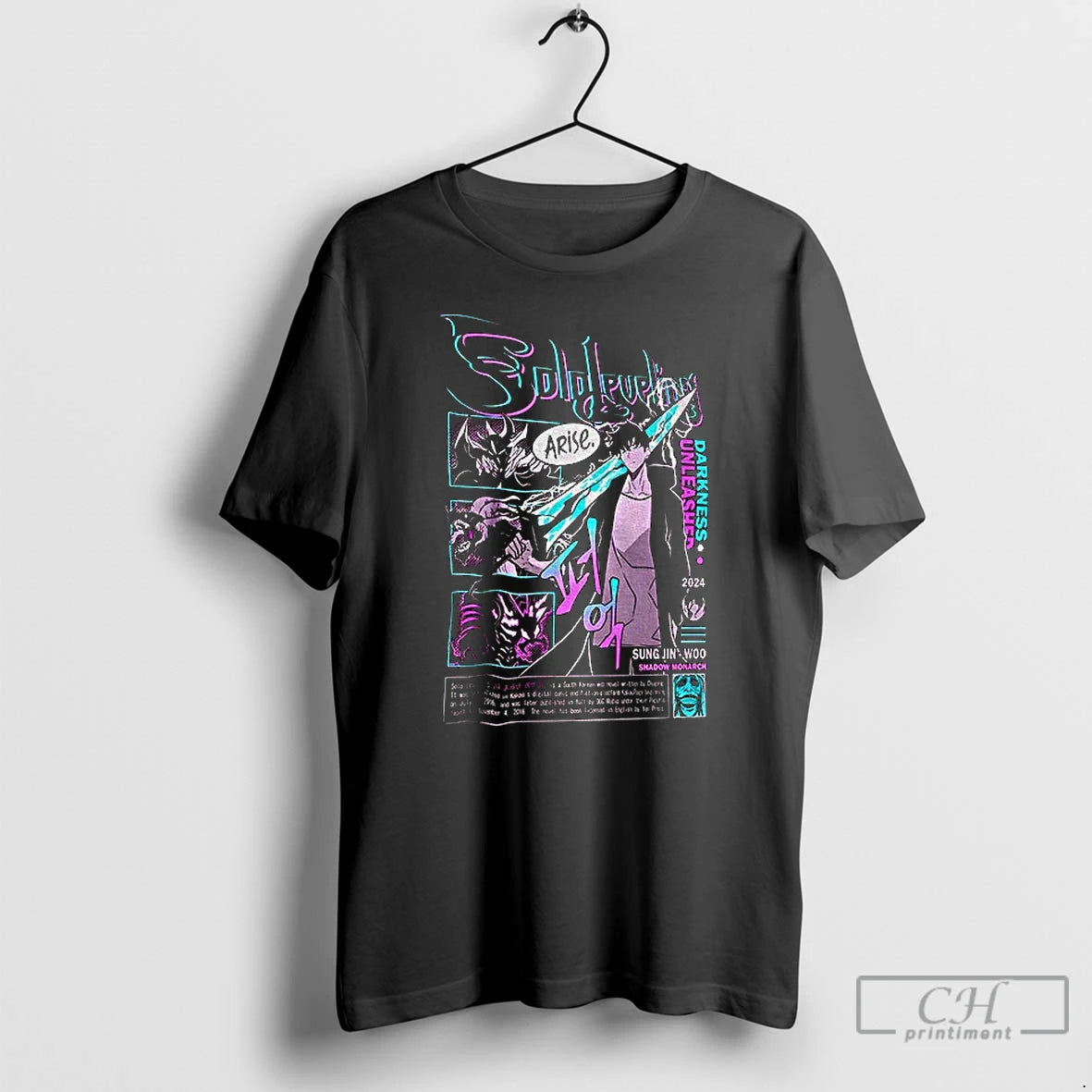 Classic Sung Jin Woo Arise Anime Darkness Unleashed T-Shirts, Hoodie, Sweatshirt | AU18TeeNovaLab.com
