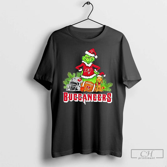 Classic Tampa Bay Buccaneers Football X Grinch And Max Dog Merry Christmas T Shirts Sweater Hoodie, Sweatshirt