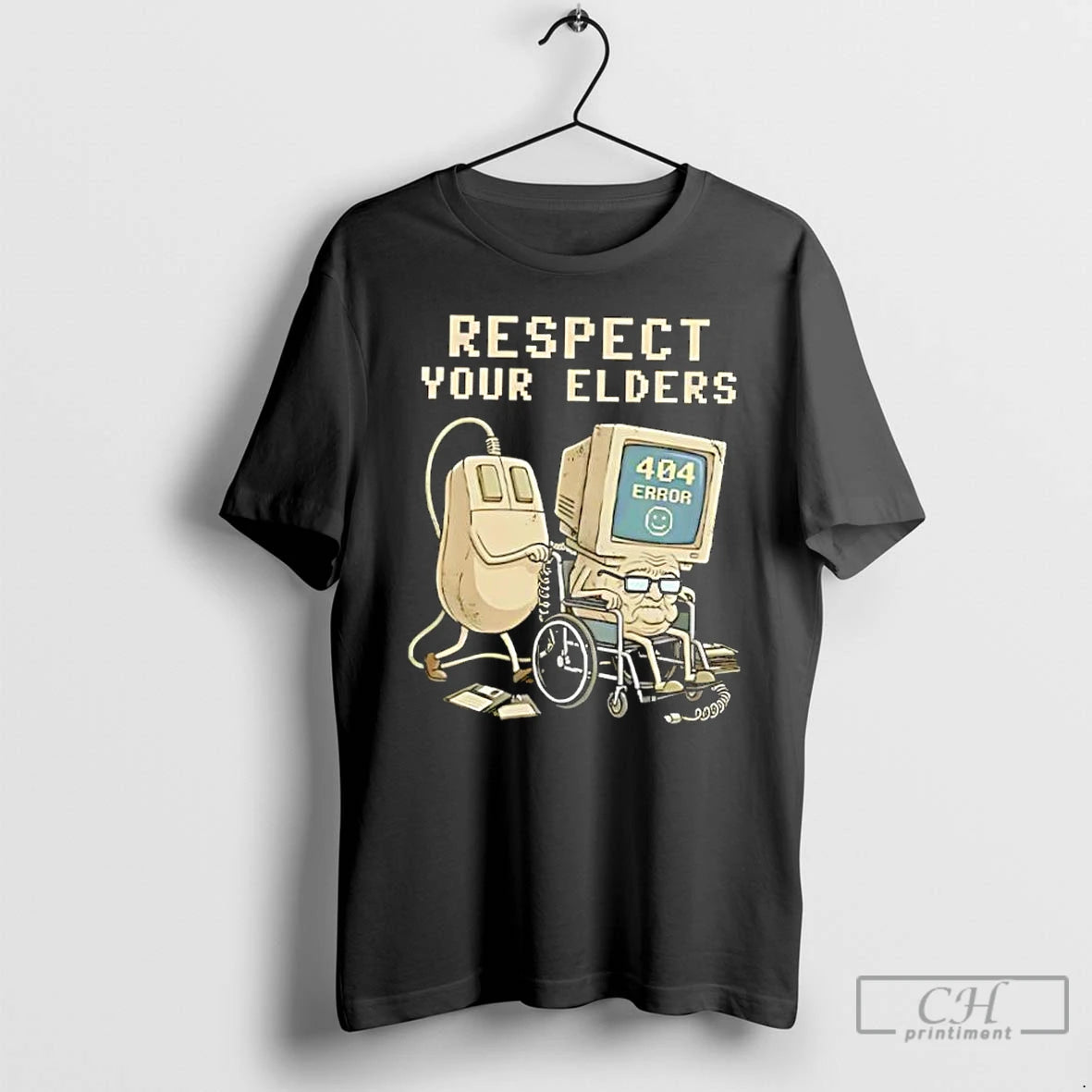 Classic Tech 404 Error Hilarious Respect Your Elders Retro