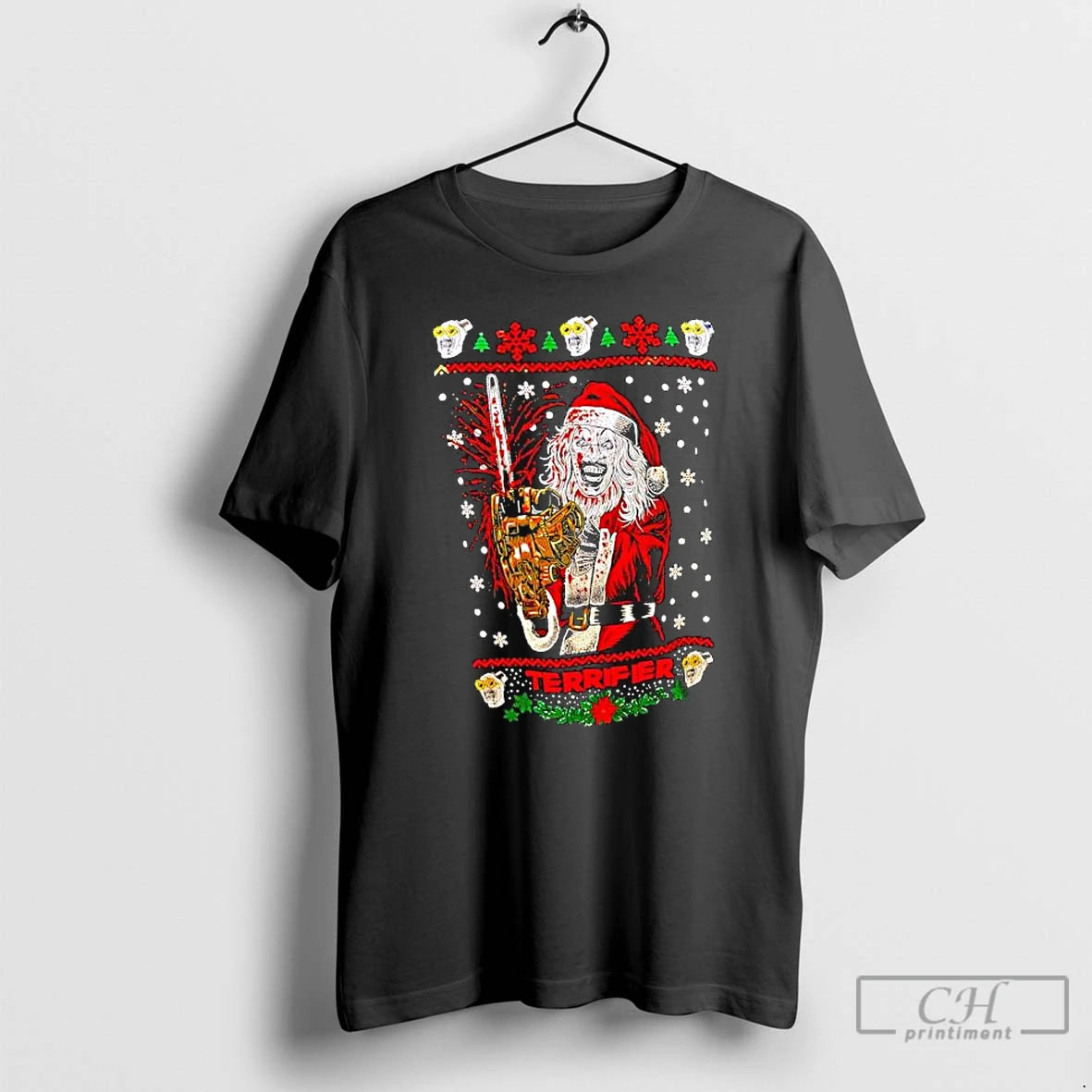 Classic Terrifier Christmas Santa Graphic T-Shirts, Hoodie, Sweatshirt | AU18TeeNovaLab.com