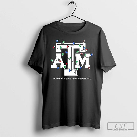 Classic Texas Am Happy Holidays From Aggieland Christmas 2025 T-Shirts, Hoodie, Sweatshirt | AU18TeeNovaLab.com