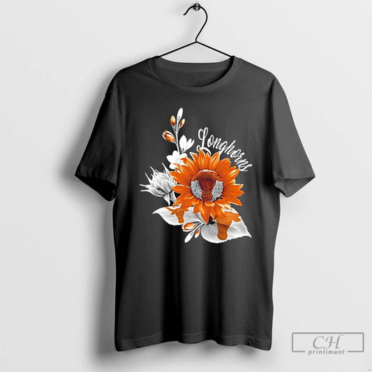 Classic Texas Longhorns Football X Sunflower Floral T-Shirts, Hoodie, Sweatshirt | AU18TeeNovaLab.com
