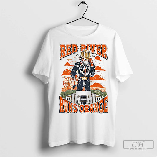 Classic Texas Longhorns Red River Runs Orange Mascot