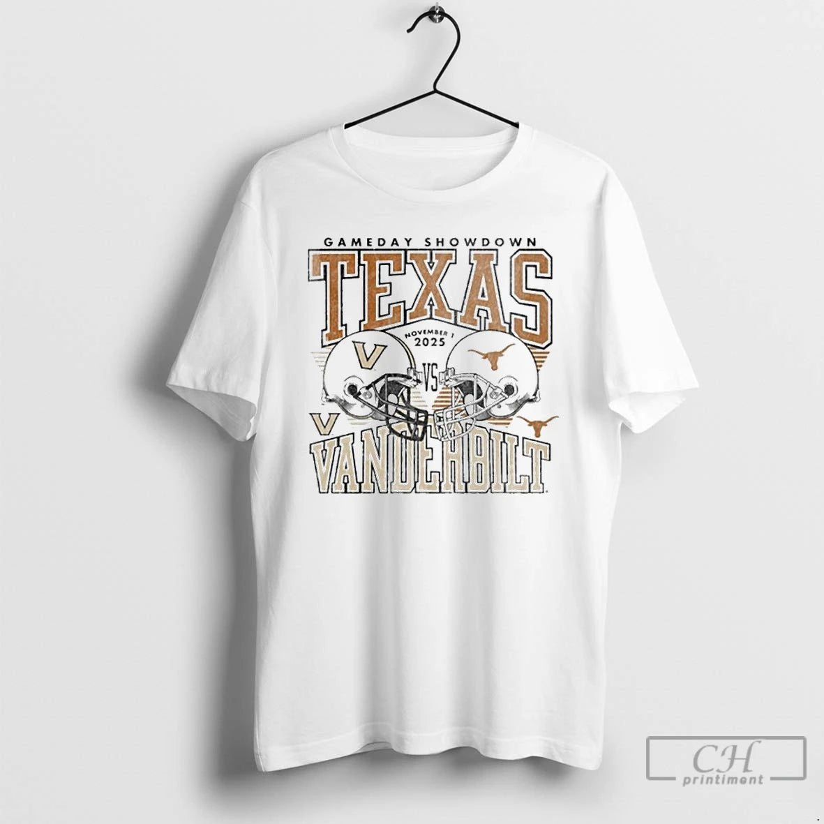 Classic Texas Longhorns Vs Vanderbilt Commodores 2025 Gameday Showdown Matchup T Shirts