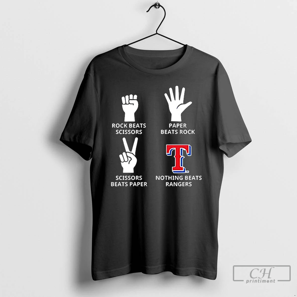Classic Texas Rangers Nothing Beats Rock Beats Scissors Paper Beats Rock Scissors Beats Paper T-Shirts, Hoodie, Sweatshirt