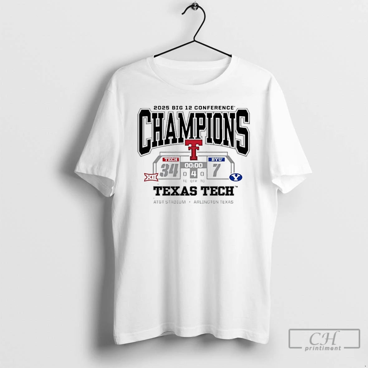 Classic Texas Tech Big 12 Champs 37 7 Byu Score T-Shirts, Hoodie, Sweatshirt | AU18TeeNovaLab.com