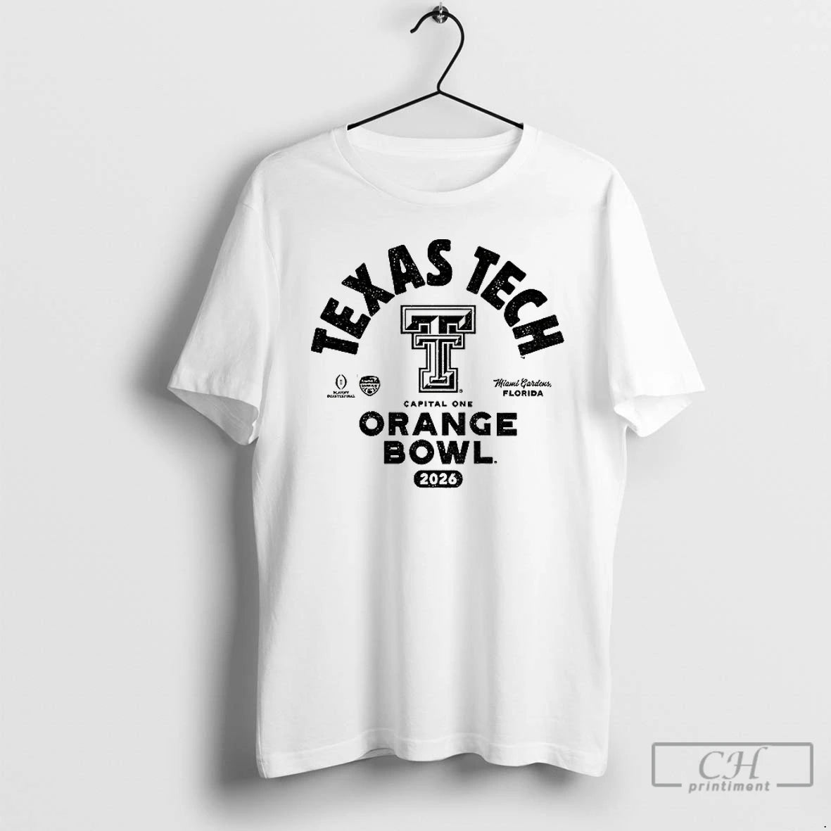Classic Texas Tech Red Raiders 2026 Capital One Orange Bowl Bound Logo T Shirts Sweater Hoodie, Sweatshirt