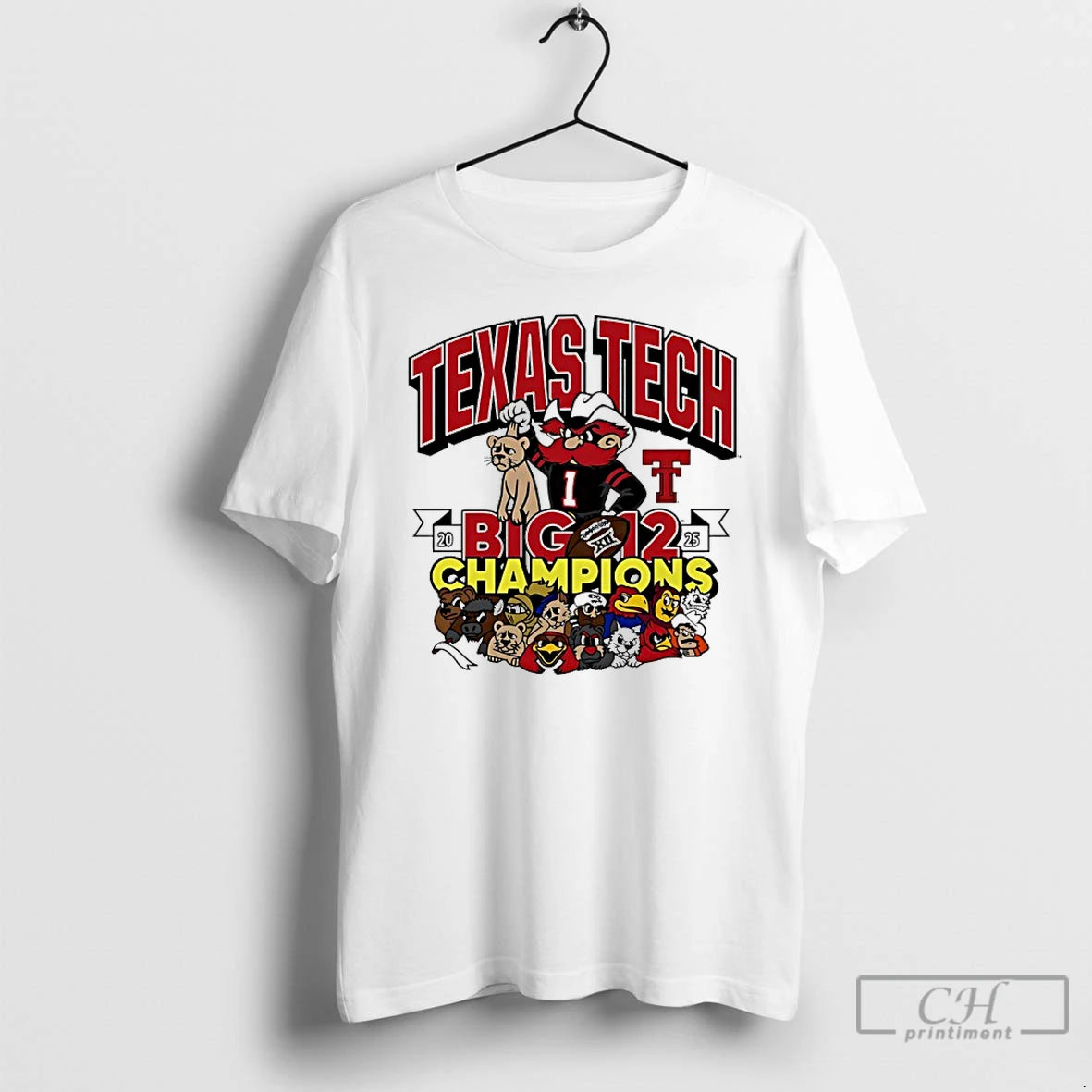 Classic Texas Tech Red Raiders Big 12 Championship Mascot 2025 T-Shirts, Hoodie, Sweatshirt | AU18TeeNovaLab.com