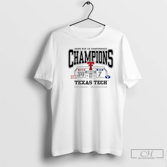 Classic Texas Tech Red Raiders Beat Byu Cougars Big 12 Conference Champions 2025 T Shirts