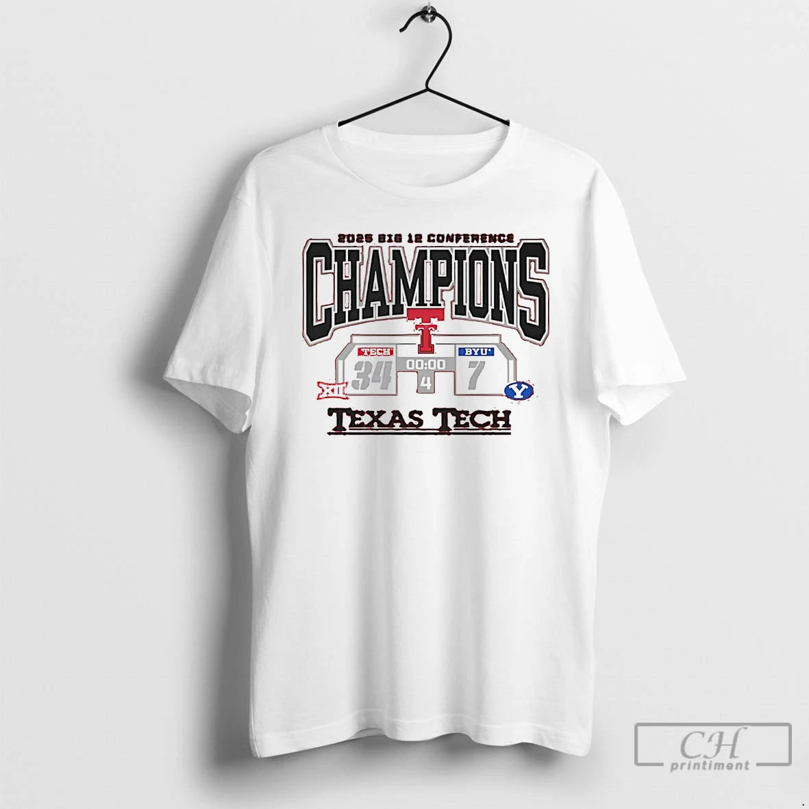 Classic Texas Tech Red Raiders Vs Byu Cougars Big 12 Conference Champions Score 2025 T-Shirts, Hoodie, Sweatshirt