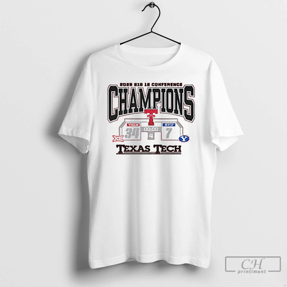Classic Texas Tech Red Raiders Vs Byu Cougars Big 12 Conference Champions Score 2025 Christmas T-Shirts, Hoodie, Sweatshirt