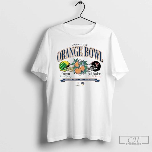 Classic Texas Tech Vs Oregon 2026 Orange Bowl Helmet Head To Head T Shirts Sweater Hoodie, Sweatshirt | AU18TeeNovaLab.com