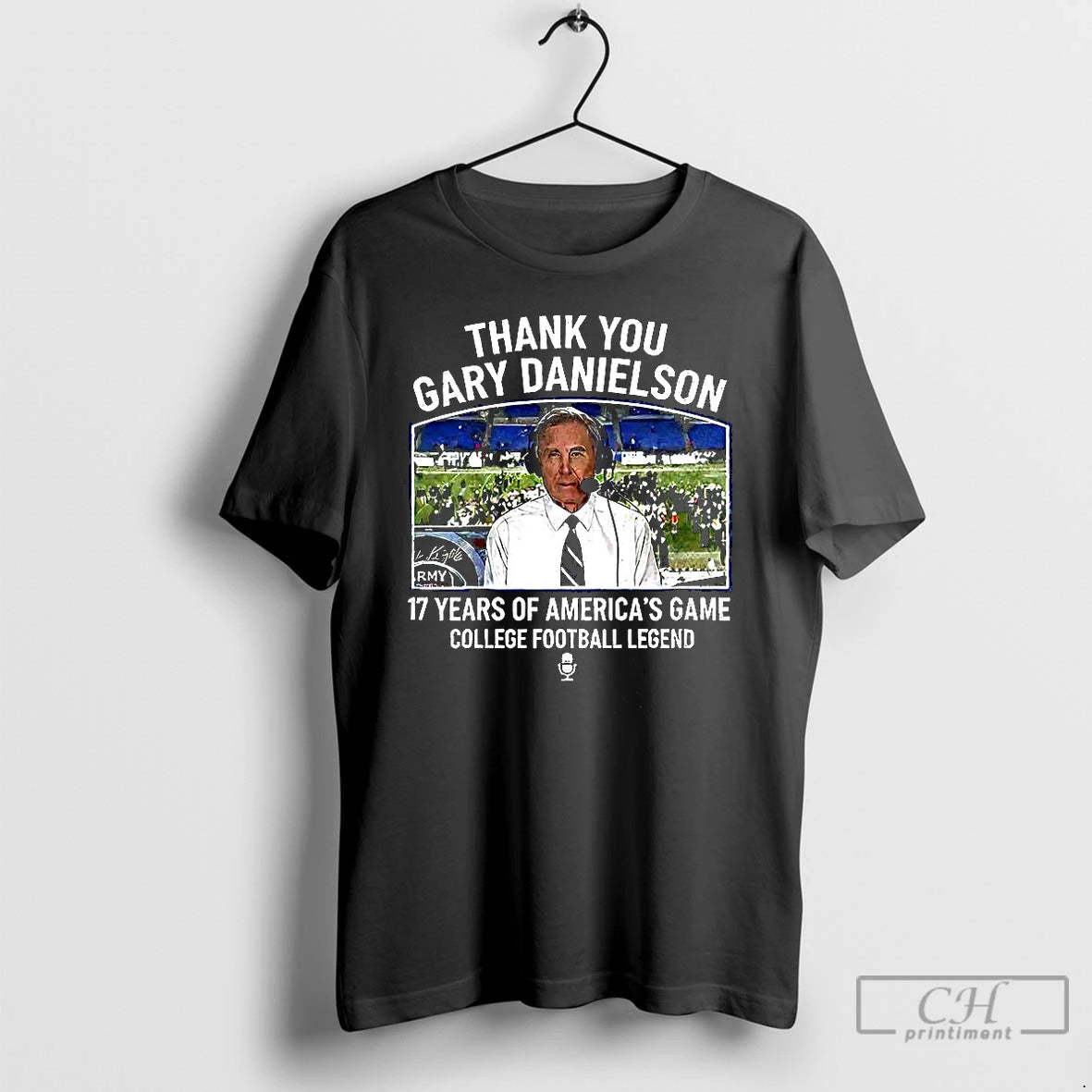 Classic Thank You Gary Danielson Football Analyst 17 Years Of Americas Game College Football Legend T-Shirts, Hoodie,...