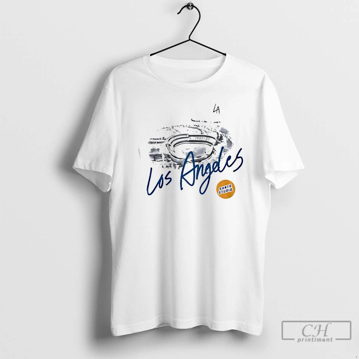 Classic The Blue Crew Los Angeles Dodgers Stadium 2 Sided T Shirts