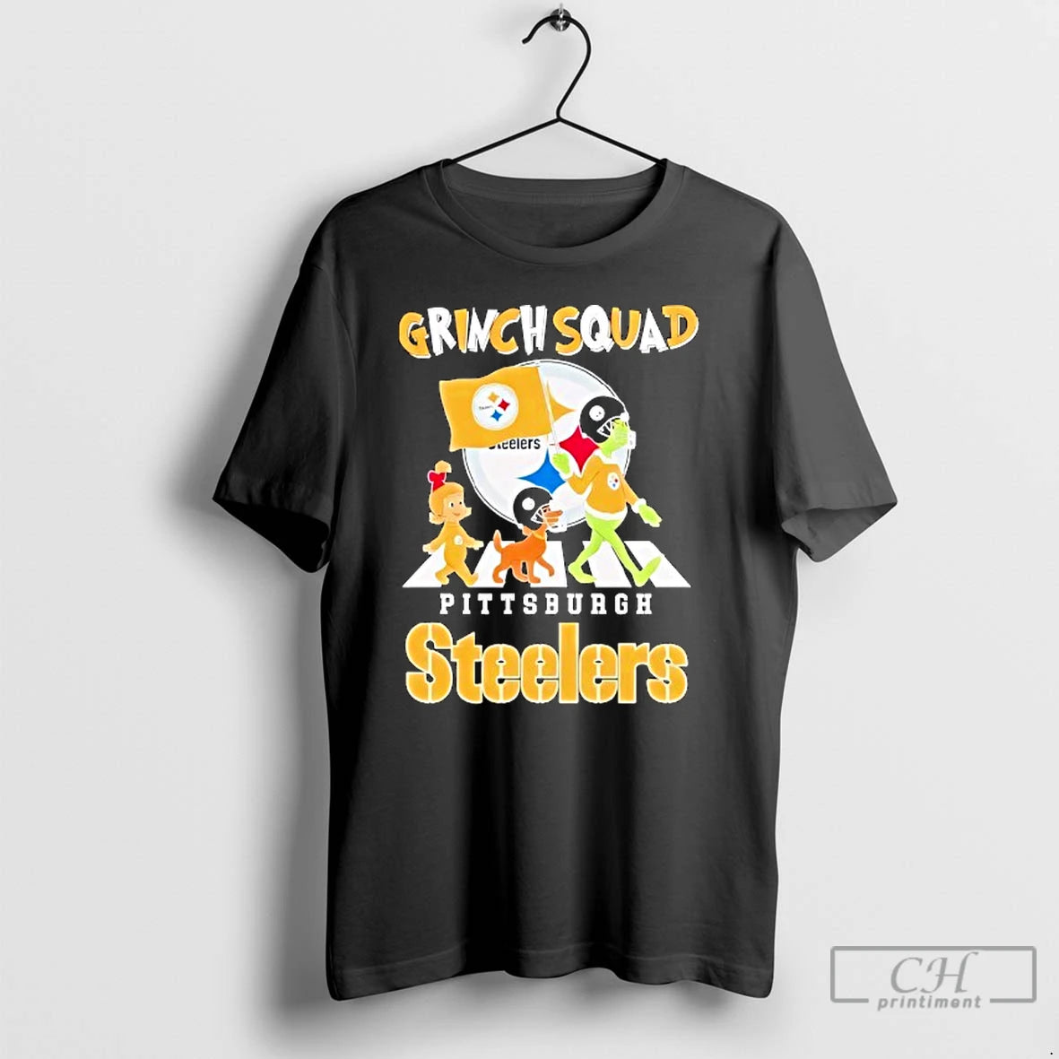 Classic The Grinch Cindy Lou And Max X Pittsburgh Slers Grinch Squad Road Abbey Christmas T-Shirts, Hoodie, Sweatshirt