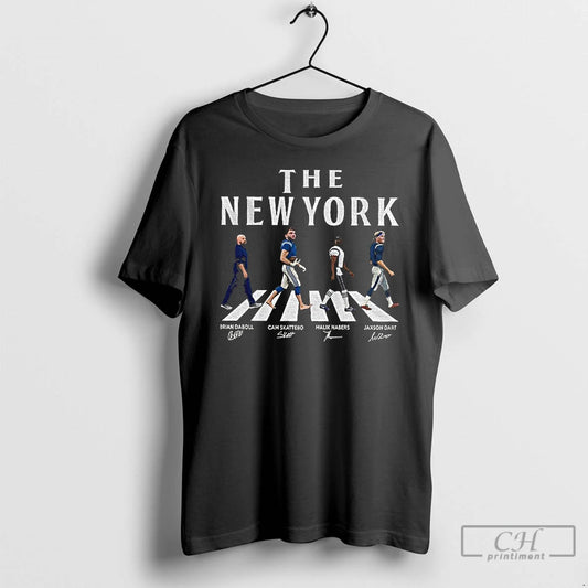 Classic The New York Walking Road Signatures Football Jaxson Dart Malik Nabers Cam Skattebo