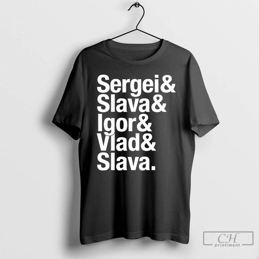 Classic The Russian Five Ampersand And Detroit Hockey Sergei Slava Igor Vlad And Slavas T-Shirts, Hoodie, Sweatshirt