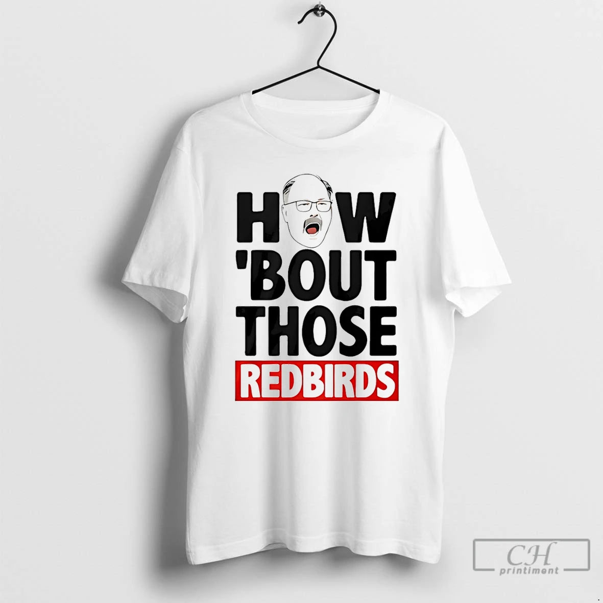 Classic The Spack Stache How Bout Those Redbirds Funny T-Shirts, Hoodie, Sweatshirt | AU18TeeNovaLab.com