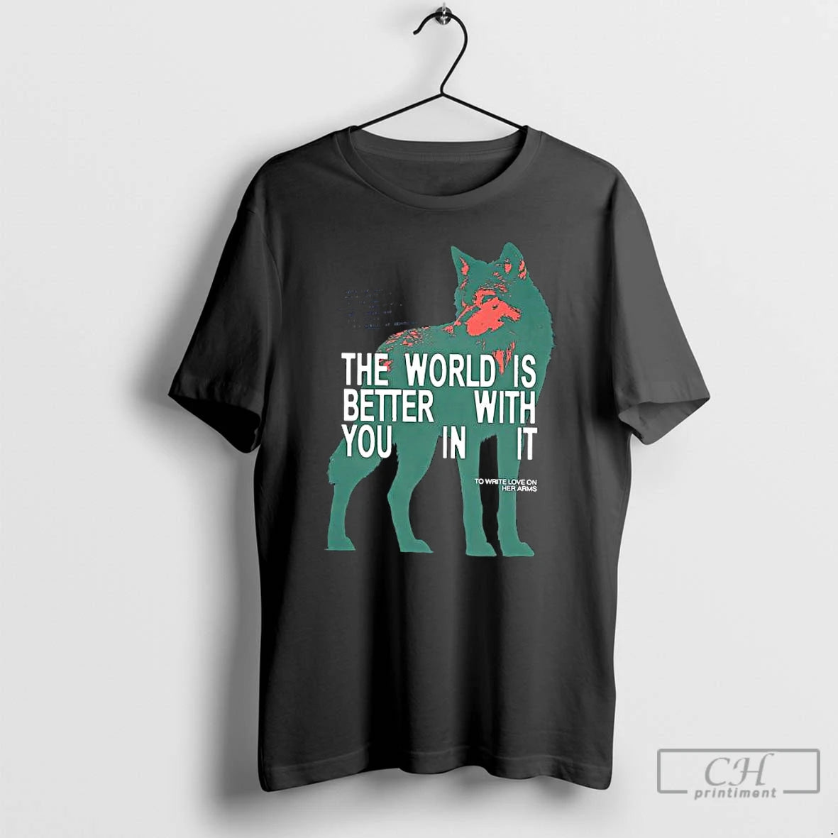 Classic The World Is Better With You In It Wolf Graphic T-Shirts, Hoodie, Sweatshirt | AU18TeeNovaLab.com