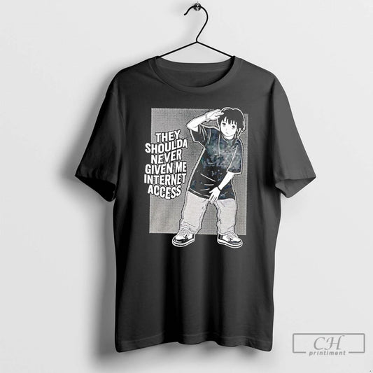 Classic They Shoulda Never Given Me Internet Access Vintage T-Shirts, Hoodie, Sweatshirt | AU18TeeNovaLab.com