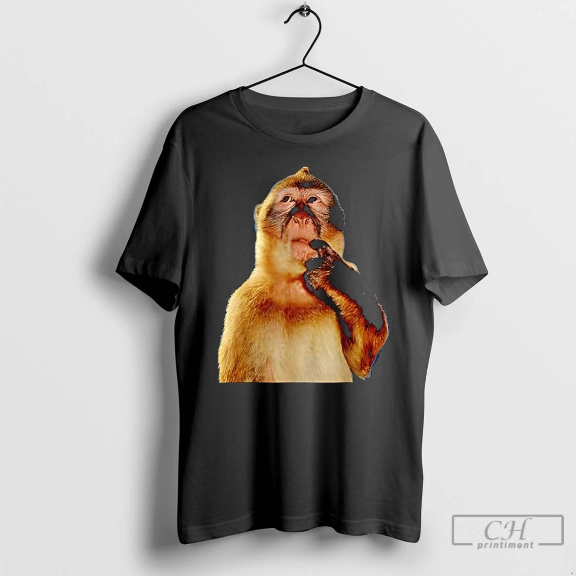 Classic Thinking Monkey Funny Meme Cute T-Shirts, Hoodie, Sweatshirt | AU18TeeNovaLab.com