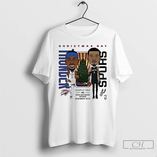Classic Thunder Vs Spurs 2025 Nba Christmas Day Match Up T-Shirts, Hoodie, Sweatshirt | AU18TeeNovaLab.com