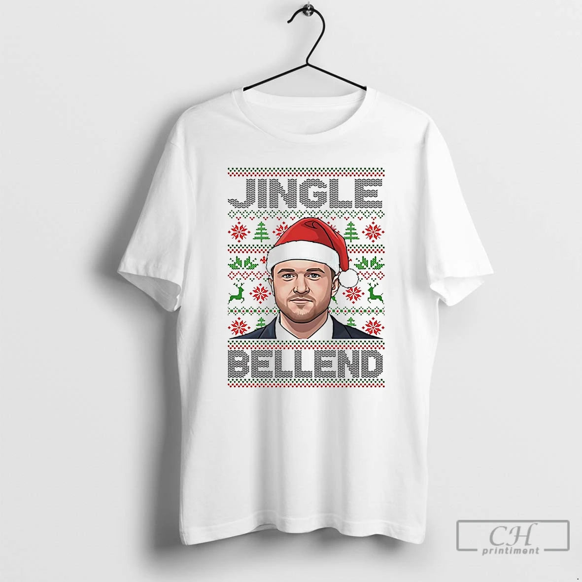 Classic Tommy Robinson Jingle Bell End Ugly Christmas T Shirts