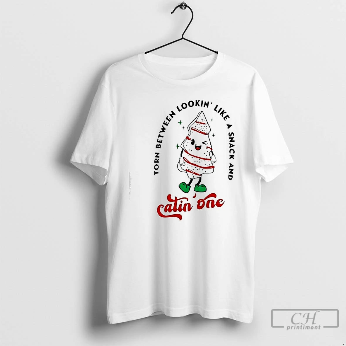 Classic Torn Between Lookin Like A Snack And Eatin One Christmas T-Shirts, Hoodie, Sweatshirt | AU18TeeNovaLab.com