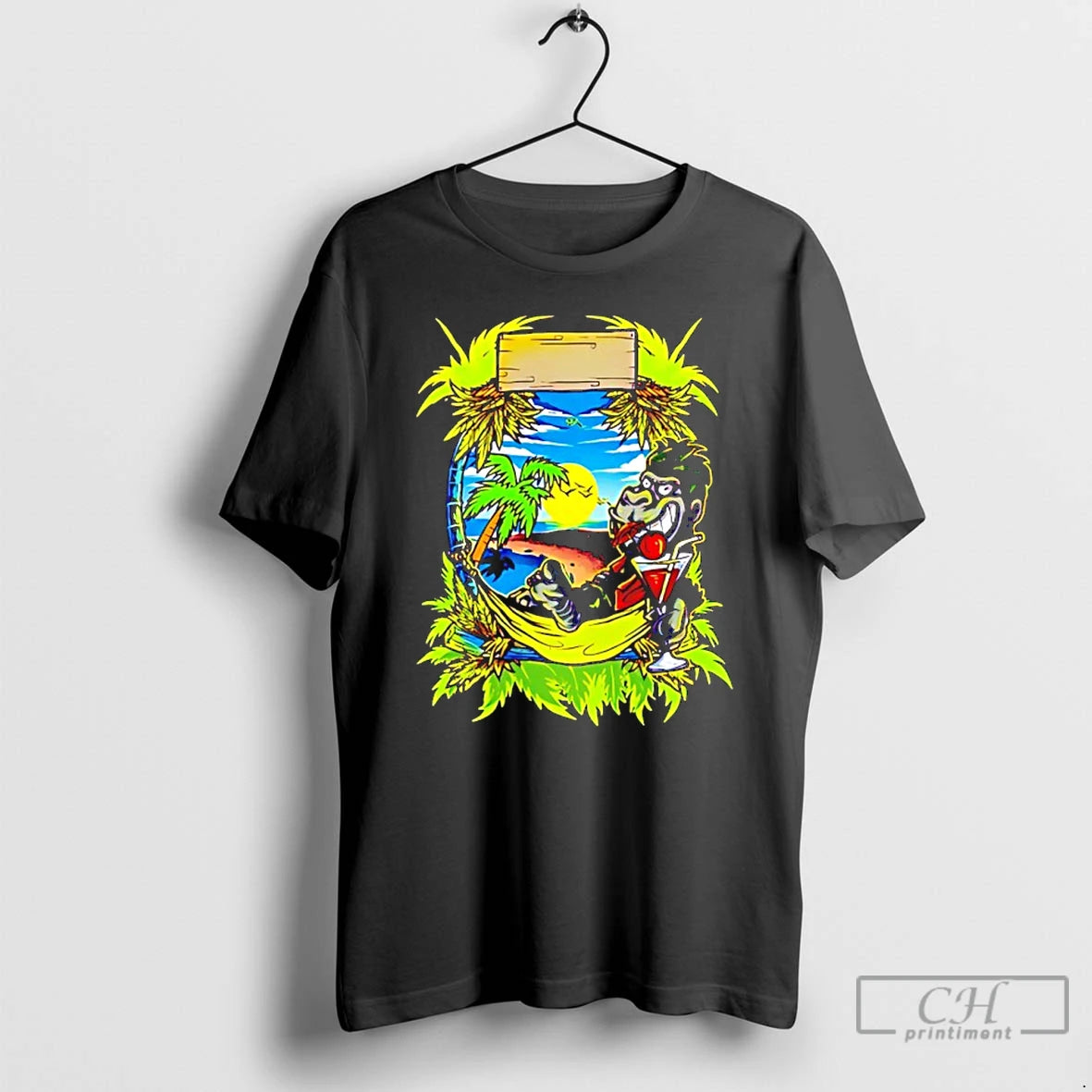 Classic Tropical Gorilla Vacation Graphic T-Shirts, Hoodie, Sweatshirt | AU18TeeNovaLab.com