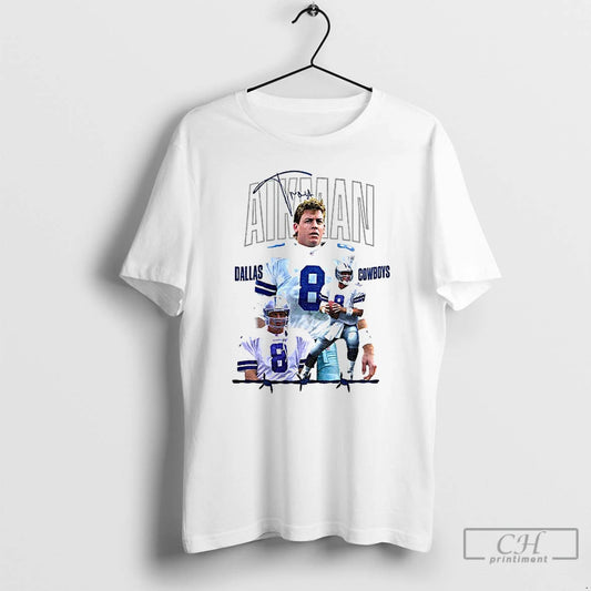 Classic Troy Aikman Dallas Cowboys Football Legend Graphic Signature T-Shirts, Hoodie, Sweatshirt | AU18TeeNovaLab.com