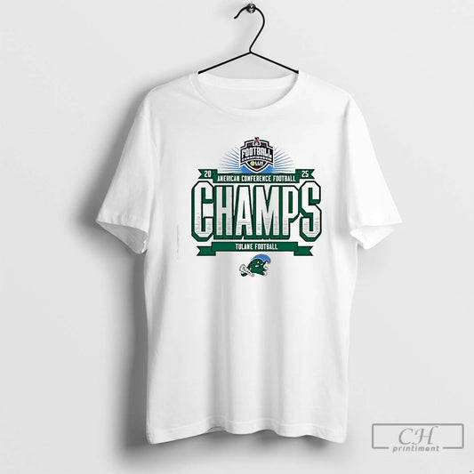 Classic Tulane Football 2025 Amercan Conference Champs Logo