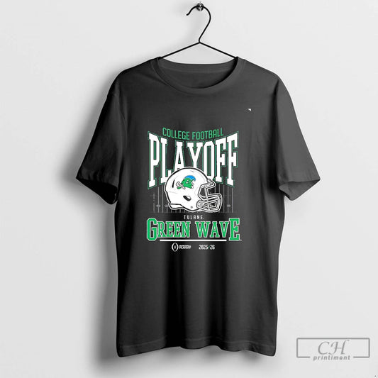 Classic Tulane Green Wave 2025 26 College Football Playoff Cfp Helmet Chriast T Shirts Sweater Hoodie, Sweatshirt
