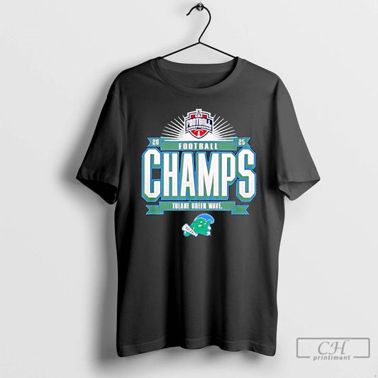 Classic Tulane Green Wave Aac Champs 2025 Football Locker Room T-Shirts, Hoodie, Sweatshirt | AU18TeeNovaLab.com