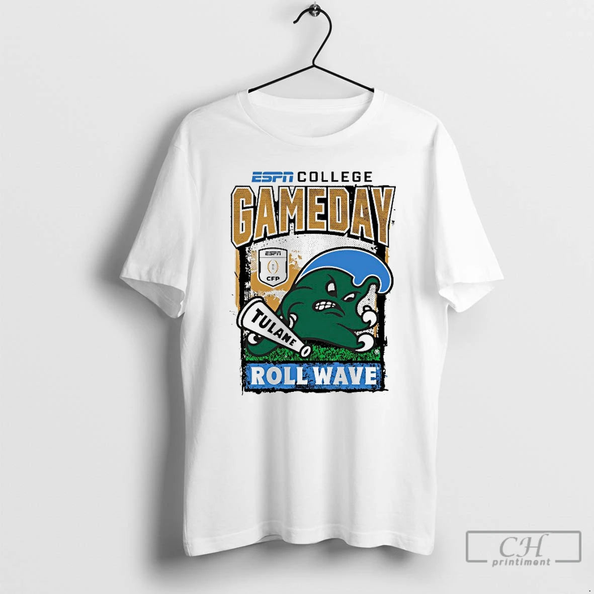 Classic Tulane Green Wave Cfp 25 2026 Roll Wave Gameday Mascot T-Shirts, Hoodie, Sweatshirt | AU18TeeNovaLab.com