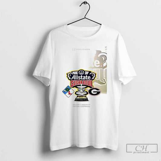Classic Tulane And Ole Miss Vs Georgia Allstate Sugar Bowl 2026 T-Shirts, Hoodie, Sweatshirt | AU18TeeNovaLab.com