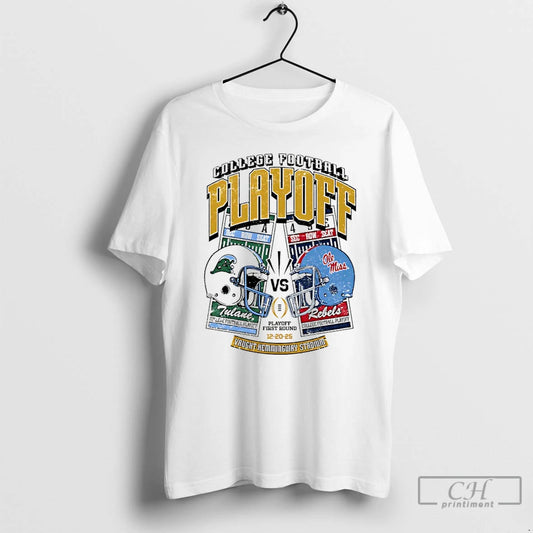 Classic Tulane Vs Ole Miss 2025 College Football Playoff Helmet Ticket T-Shirts, Hoodie, Sweatshirt | AU18TeeNovaLab.com