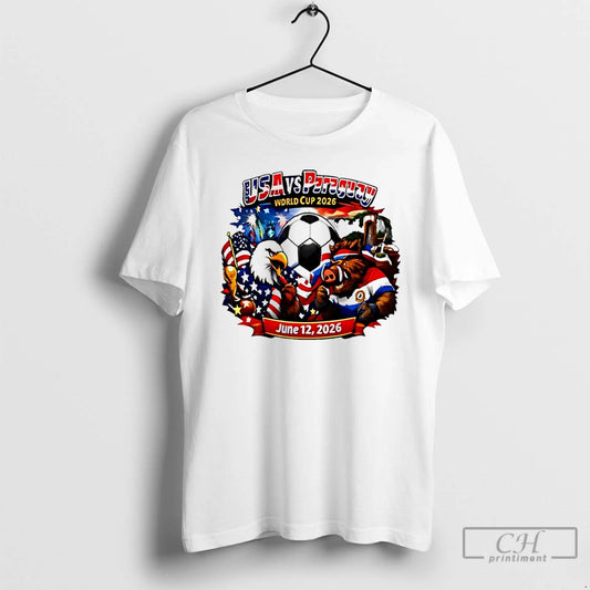Classic Usa Vs Paraguay 2026 World Cup Mascot T-Shirts, Hoodie, Sweatshirt | AU18TeeNovaLab.com
