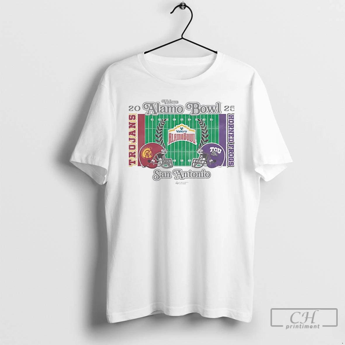 Classic Usc Trojans Vs Tcu Horned Frogs 2025 Valero Alamo Bowl Head To Head Christmas T-Shirts, Hoodie, Sweatshirt