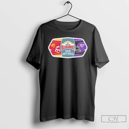 Classic Usc Trojans Vs Tcu Horned Frogs 2025 Valero Alamo Bowl Helmet T Shirts Sweater Hoodie, Sweatshirt